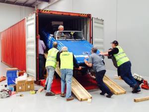 Blue B attempting to go into Container!